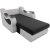 Кресло-кровать Лига Диванов Меркурий 80 микровельвет черный/экокожа белый (106314)