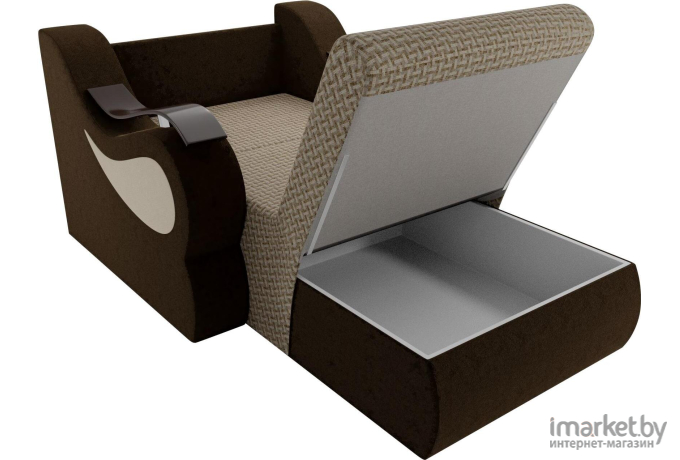 Кресло-кровать Меркурий 80 рогожка корфу 02/микровельвет коричневый (106315)