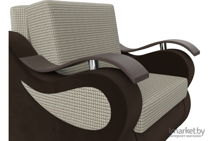 Кресло-кровать Меркурий 80 рогожка корфу 02/микровельвет коричневый (106315)