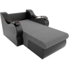 Кресло-кровать Лига Диванов Меркурий 60 рогожка серый/экокожа черный (100684)