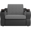 Кресло-кровать Лига Диванов Меркурий 60 рогожка серый/экокожа черный (100684)