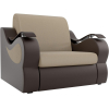 Кресло-кровать Лига Диванов Меркурий 80 рогожка бежевый/экокожа коричневый (106317)