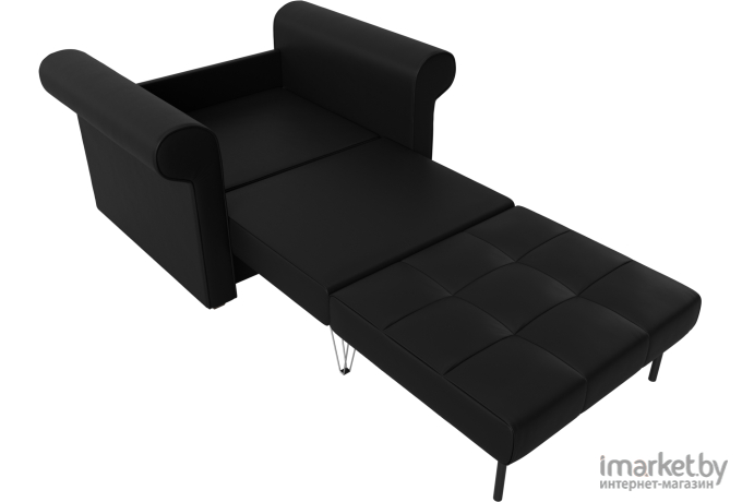 Кресло-кровать Лига Диванов Берли экокожа черный (101293)