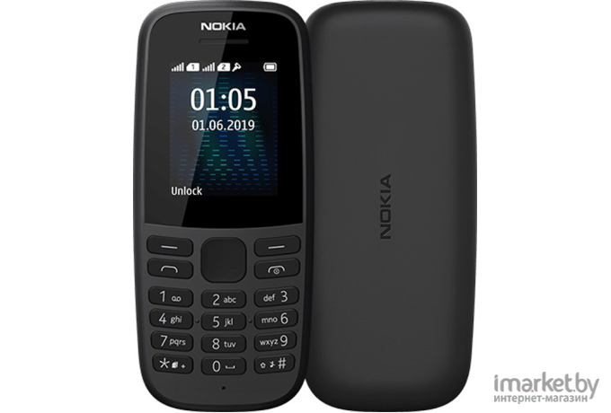 Мобильный телефон Nokia 105 TA-1174 DS Black [16KIGB01A01]