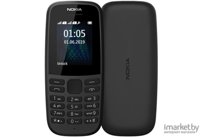 Мобильный телефон Nokia 105 TA-1174 DS Black [16KIGB01A01]