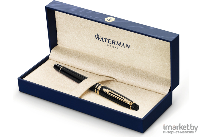 Ручка перьевая Waterman Expert 3 Laque GT F перо сталь коробка Black [S0951640]