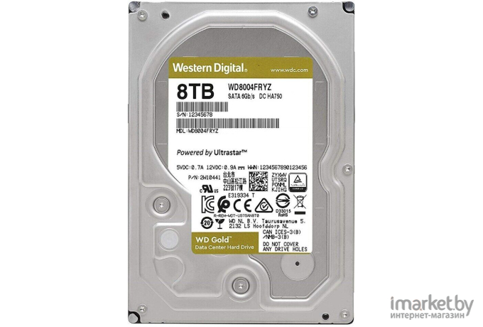 Внешний жесткий диск WD Gold 8TB [WD8004FRYZ]