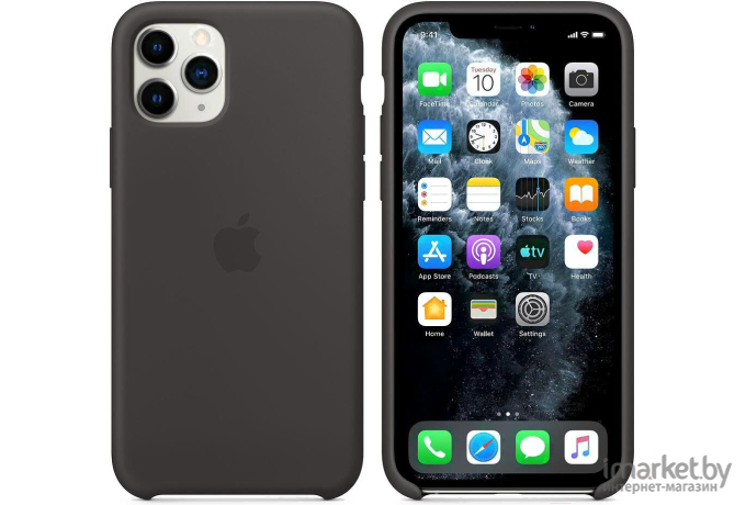 Чехол для телефона Apple iPhone 11 Pro Silicone Case Black [MWYN2ZM/A]