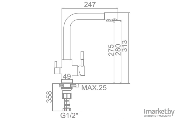 Смеситель Wisent W4355-3