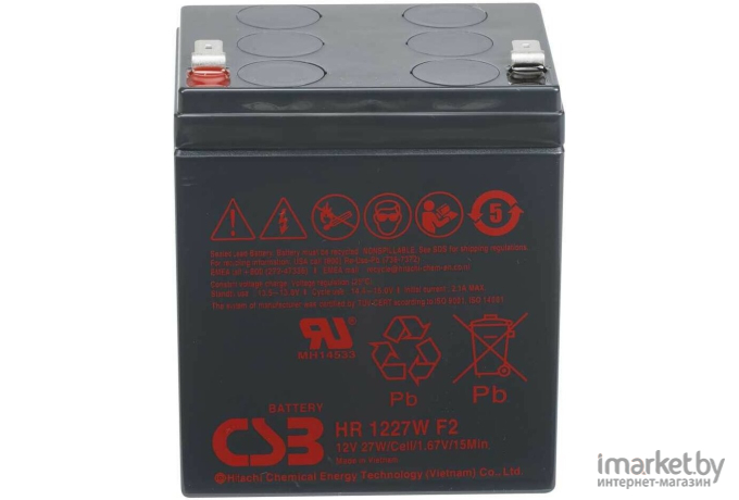 Аккумулятор для ИБП CSB HR 1227W F2 12V/6.5Ah