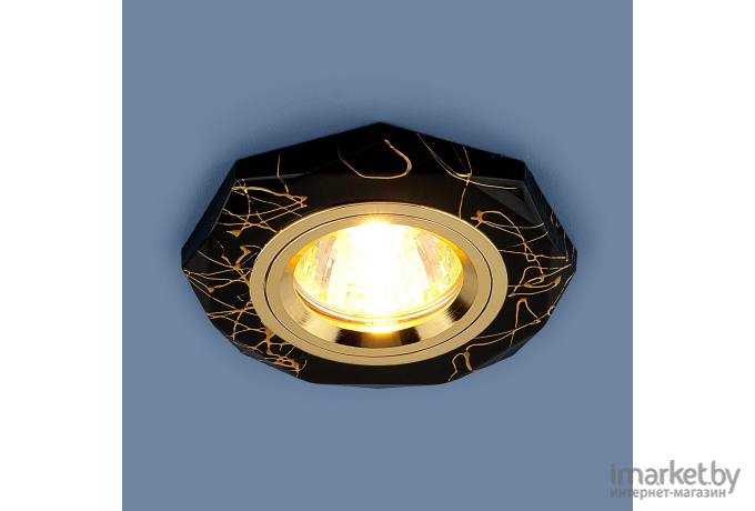 Встраиваемый точечный светильник Elektrostandard 7005 MR16 BK/GD черный/золото