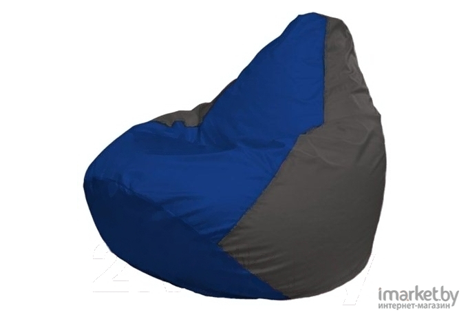 Кресло-мешок Flagman кресло Груша Г0.1-118 синий, тёмно-серый