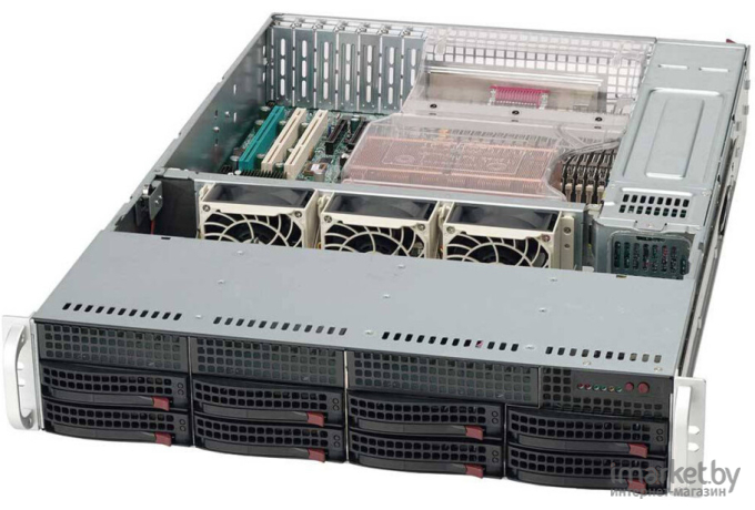 Корпус для компьютера Supermicro CSE-825TQC-R1K03LPB черный