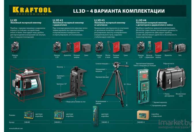 Лазерный нивелир Kraftool LL-3D-3 [34640-3]