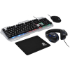 Комплект Oklick HS-HKM300G (клавиатура, мышь, коврик, гарнитура) черный