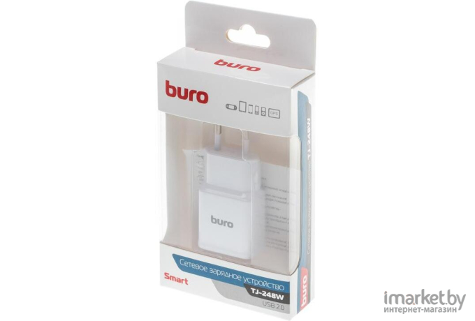 Зарядное устройство Buro TJ-248W белый