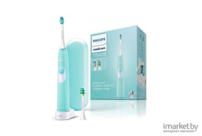 Электрическая зубная щетка Philips Sonicare 2 Series бирюзовый/белый [HX6212/90]