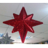 Новогоднее украшение GreenTerra Звезда 45 см парча красный
