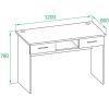 Стол письменный Сокол КСТ-107.1 белый