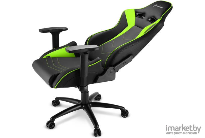 Игровое кресло Sharkoon Elbrus 3 черный/зеленый