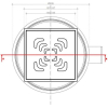 Трап для душа Pestan Confluo Standard Square 1 Mask [13000073]