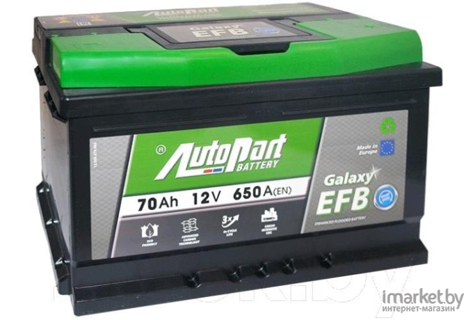Аккумулятор AutoPart Start-Stop EFB700 70 А/ч