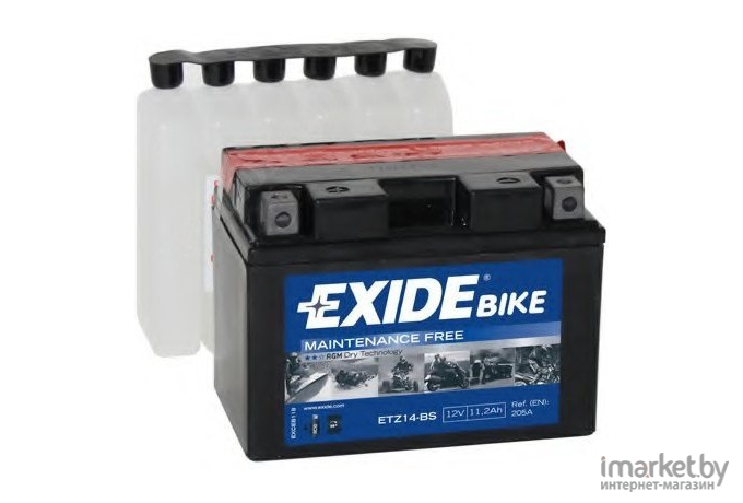 Аккумулятор Exide Bike Maintenance Free ETZ14-BS 11.2а/ч