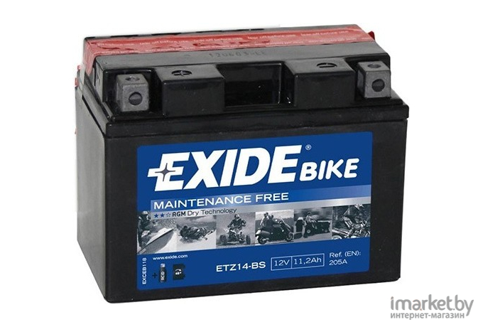 Аккумулятор Exide Bike Maintenance Free ETZ14-BS 11.2а/ч