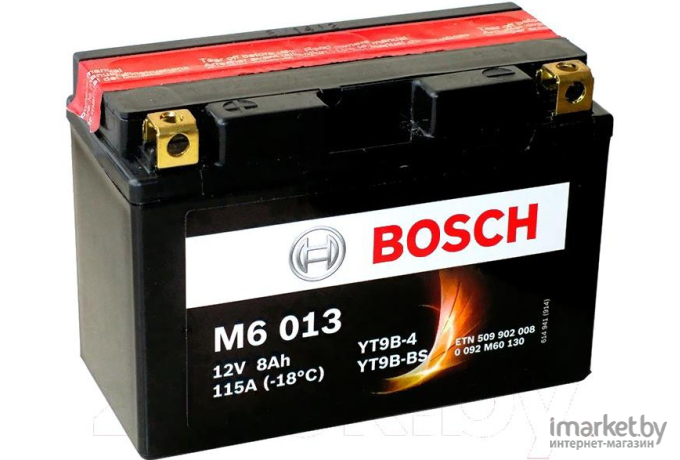 Аккумулятор Bosch M6 YT9B-4/YT9B-BS 509902008 8 А/ч