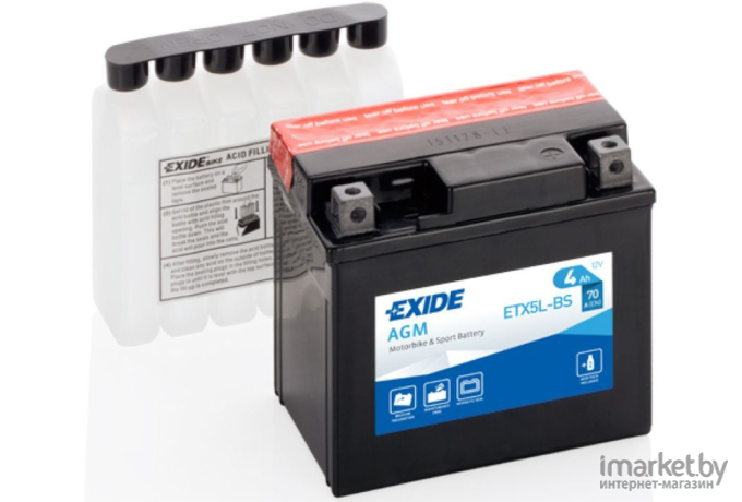 Аккумулятор Exide ETX5L-BS 4 А/ч