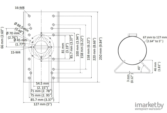  Hikvision Кронштейн DS-1275ZJ-SUS