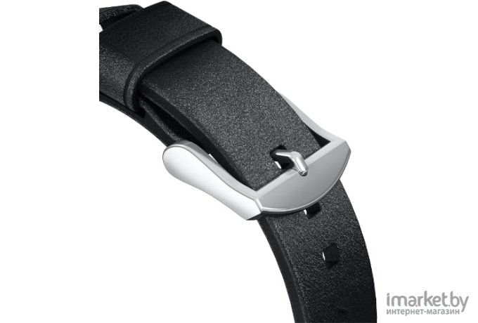 Сменный ремешок Nomad Modern Strap для Apple Watch 44mm/42mm черный/серебристый [NM1A41SM00]