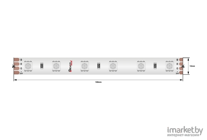 Светодиодная лента DesignLed Лента светодиодная LUX, 5050, 60 LED/м, 14,4 Вт/м, 24В, IP65, RGB (K) [DSG560-24-RGB-65]