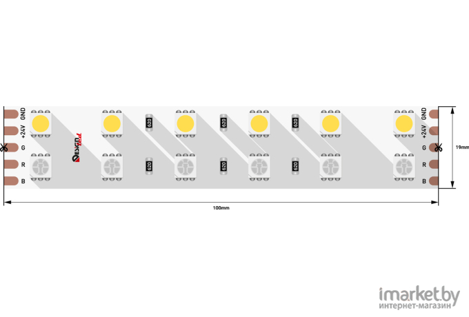 Светодиодная лента DesignLed DSG5120-24-RGB+WW-33