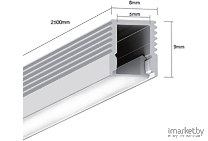 Профиль для светодиодных лент DesignLed Накладной алюминиевый 5мм ленты [LS.0709]