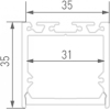 Профиль для светодиодных лент DesignLed Подвесной/накладной алюминиевый [LS.3535]