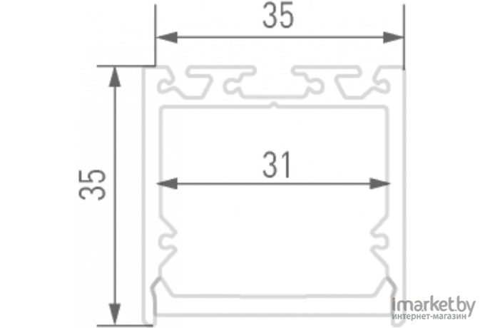 Профиль для светодиодных лент DesignLed Подвесной/накладной алюминиевый [LS.3535]