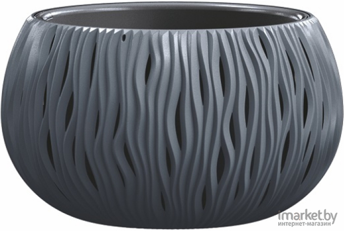 Кашпо Prosperplast Sandy Bowl Anthracite [DSK370-S433]