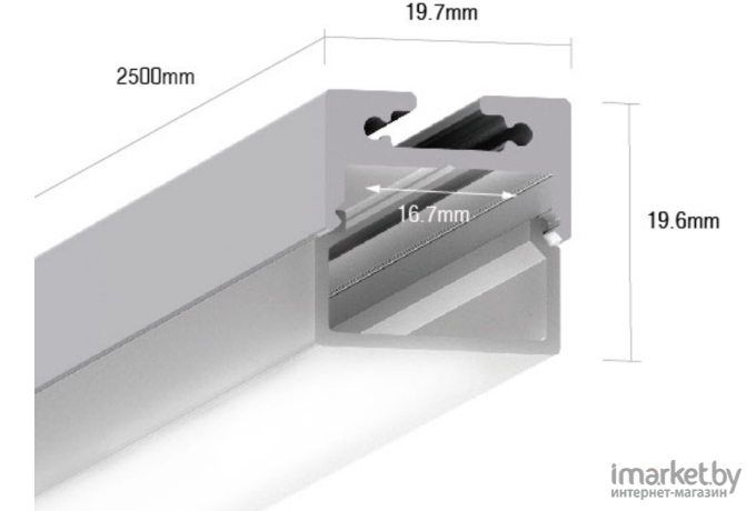 Профиль для светодиодных лент DesignLed Подвесной/накладной алюминиевый [LS.1911K]