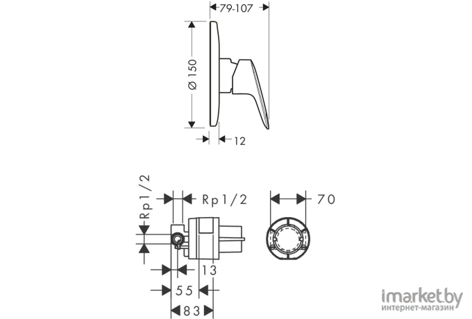 Смеситель Hansgrohe Logis E100 [71161000]