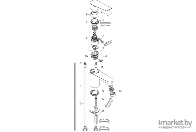 Смеситель Hansgrohe Logis E100 [71161000]