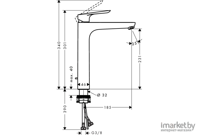 Смеситель Hansgrohe Logis E230 [71162000]