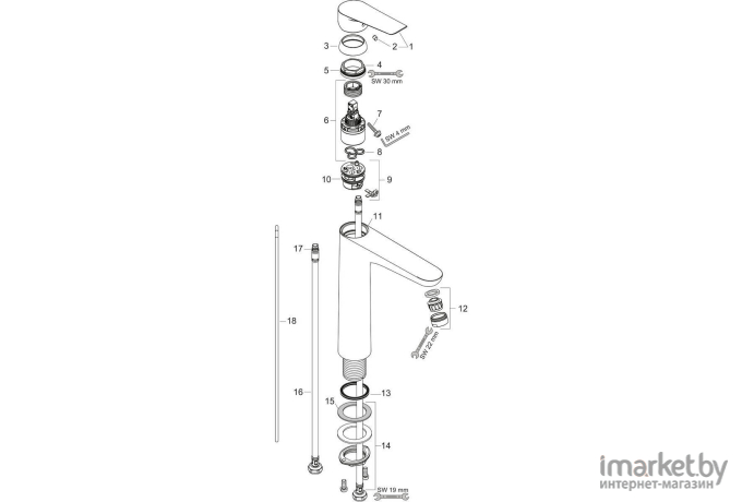 Смеситель Hansgrohe Logis E230 [71162000]