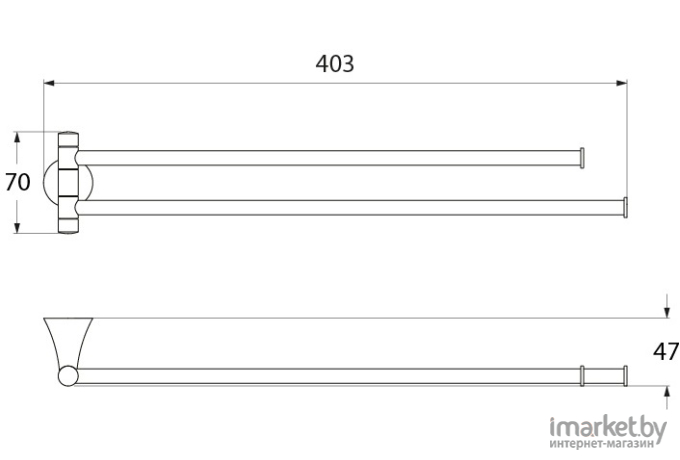 Держатель полотенца Iddis Vico VICSB22I49