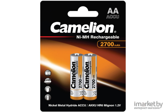 Аккумуляторная батарейка Camelion NH-AA2700BP2
