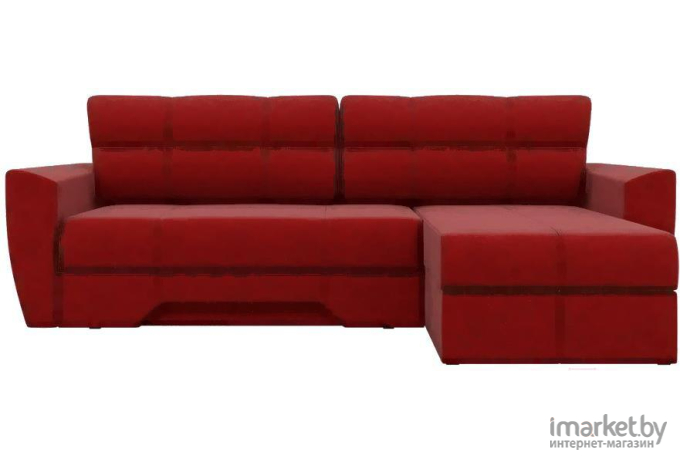 Угловой диван Mebelico Амстердам 77 правый 58495 микровельвет красный