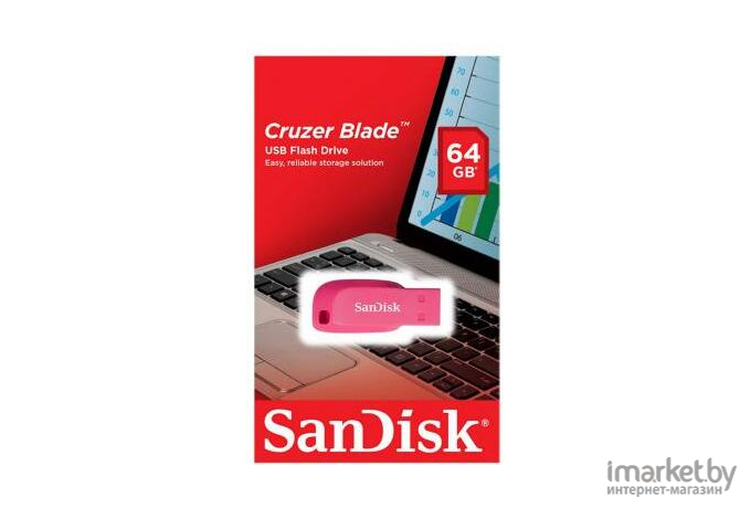 Usb flash SanDisk Cruzer Blade 64GB Electric Pink [SDCZ50C-064G-B35PE]