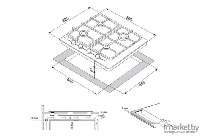 Варочная панель Zorg Technology BP6 FDW BL