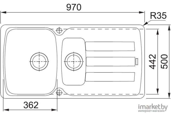 Кухонная мойка Franke AZG 651 миндаль [114.0489.384]