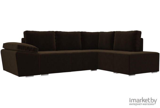 Комплект мягкой мебели Лига Диванов Хавьер 101245 правый велюр коричневый